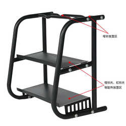 Three-layer dumbbell rack household multi-function storage rack multi-layer vertical women's kettlebell rack complete set combination