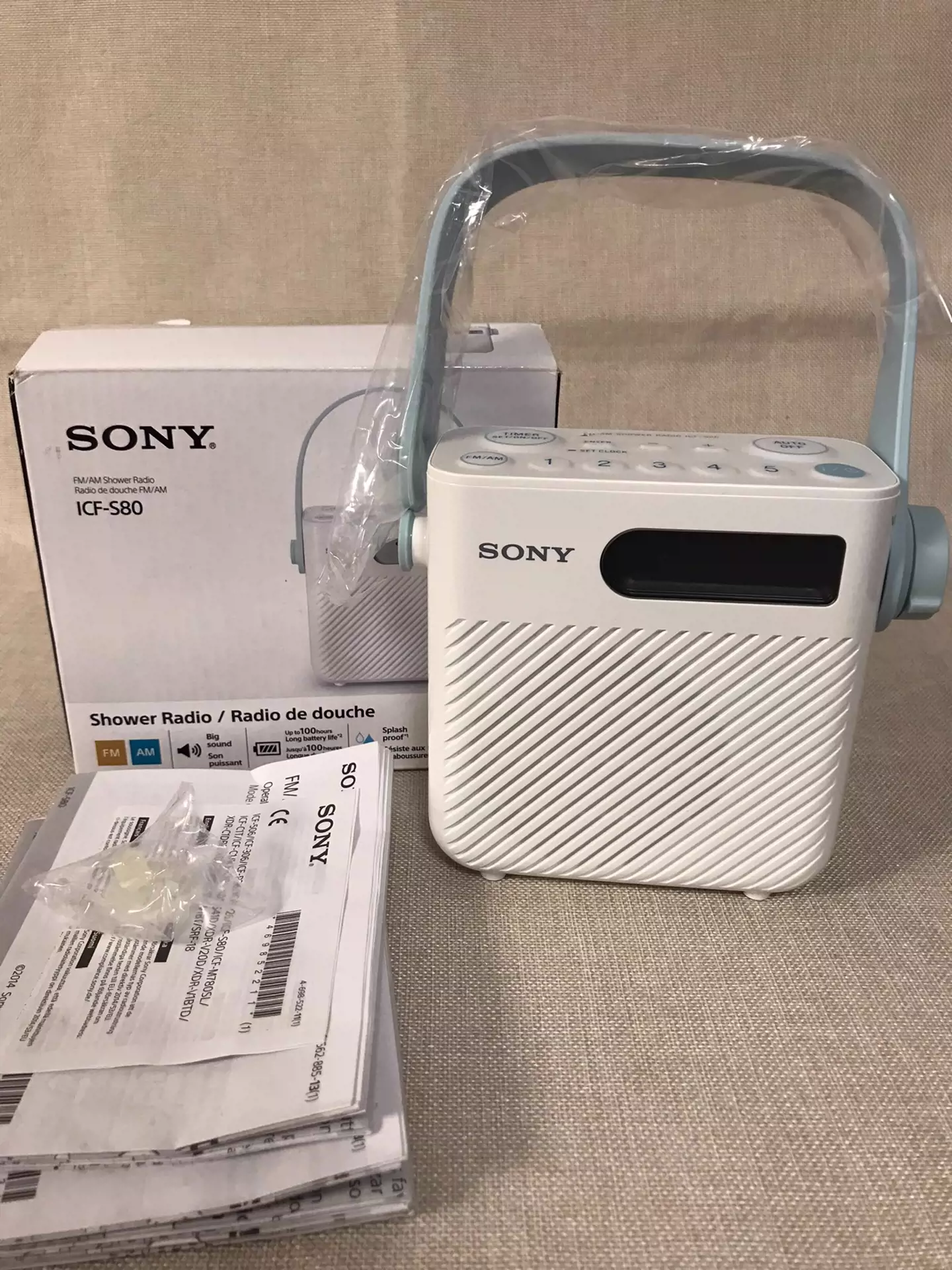 SONY/索尼ICF-S80浴室厨房收音机4级防滴防水FM/-Taobao