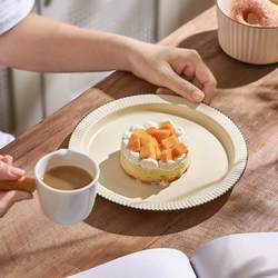 Retro cream style dishware set household ceramic tableware 2023 new style bowls and plates moving to new home bowls and chopsticks set