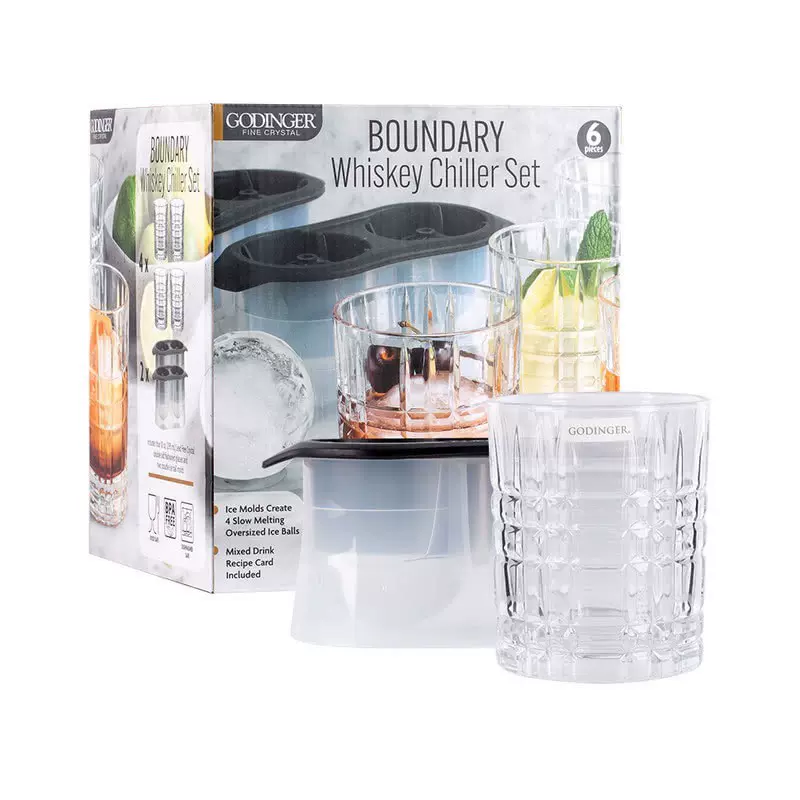 Godinger Whiskey Chiller 6 Piece Set-Boundary