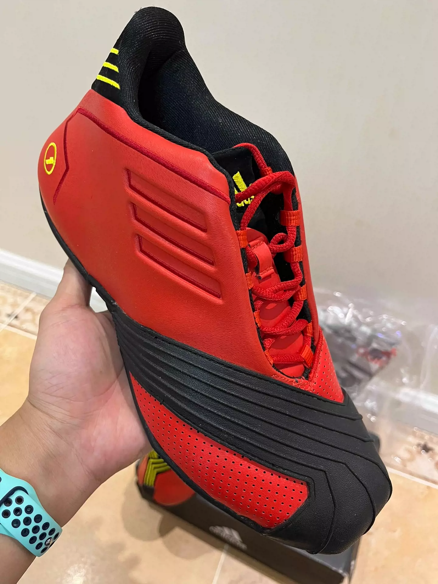 adidas T-Mac 1 红黄黑鸡年国旗配色，已绝版，下-Taobao