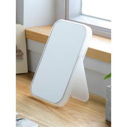 Creative Makeup Mirror Small Mirror Desktop Vanity Mirror Home Foldable Portable Large Simple Portable Dormitory Desktop for Women