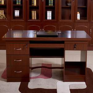 
Chinese office furniture boss desk office desk computer desk paint desk solid wood veneer single staff desk