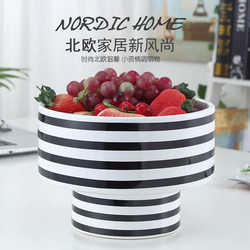 Creative Nordic simple black art ceramic large flowerpot fashionable modern storage flower vase soft furnishing home