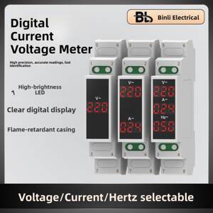 
Rail-type digital display voltage and current meter single-phase three-phase small mini AC AC220V380V instrument