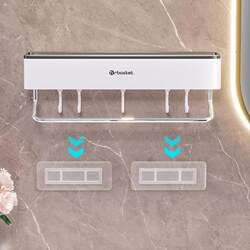 Toilet Wall Storage Rack, Bathroom Storage Rack, No-Drill Wall-Mounted Cosmetics Rack, Washroom Toilet Toiletries