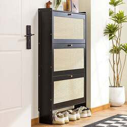New Model of Home Shoe Cabinet with Large Capacity, Ultra-Thin Shelves, Multi-Layer Shoe Rack, Modern, Simple, and Easy-To-Use, Chinese Style