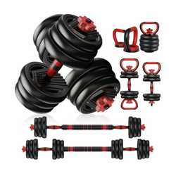 Dumbbells men's fitness household equipment glue-adjustable weight dormitory barbell kettlebell men's combination set