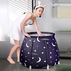 Foldable Heated Bath Tub for Adults, Home-Use Bath Basin, Full-Body Steam Bath Tub, Adult Essential Item