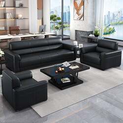 Office Sofa, Simple and Modern, Suitable for Business Reception and Meeting Guests, Small Three-Seater Sofa That Can Be Used for Sleeping, with Coffee Table