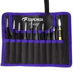 )-(Anti-static Topforza tweezers pry bar topforza set 4510 volt stainless steel tz10