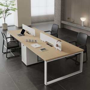 
Shenzhen staff office desk and chair combination simple and modern 2/4/6 person screen office card space office furniture