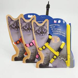 Pet supplies cat traction rope cat leash I-shaped walking rope cat chain chest strap leash manufacturer

