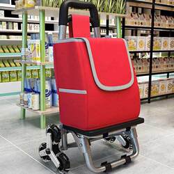 Grocery Cart, Small Trolley for Climbing Stairs, Foldable Household Luggage Cart, Portable Shopping Cart