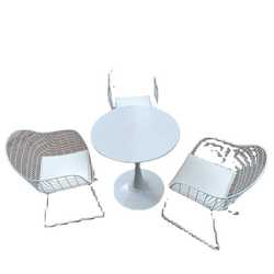 Outdoor iron table and chair combination courtyard waterproof sun protection cafe outdoor balcony open-air garden leisure chair