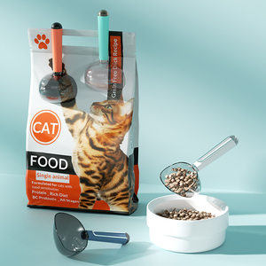 
Pet cat food spoon, feeding shovel, transparent measuring spoon, cat supplies quantitative feeding tool, moisture-proof portable feeder