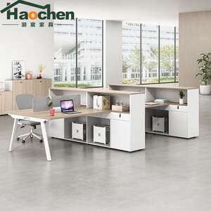 
Staff desk simple modern 4/6 person seat booth office furniture employee financial desk chair combination