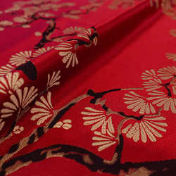 New Chinese style Chinese style welcoming pine high-precision jacquard fabric mahogany furniture pillow sofa cushion yarn-dyed fabric