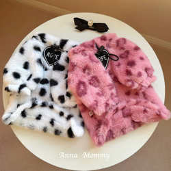 Cute Cat Fleece Clothing Autumn and Winter Pet Dog Leopard Print Warm Anti-Shedding Plush Coat for Ragdoll British Shorthair Bichon