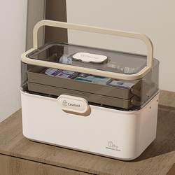 Commonly Used Medicines, Family Medicine Box Storage Box, Layered Large First Aid Kit, Household Emergency Kit, Small Medicine Box for Rescue