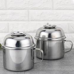 Stainless Steel Lunch Box Student Bento Box Canteen Rice Container Insulated Double-Layer Compartment Fast Food Cup 4 Yuan Factory Direct Sale