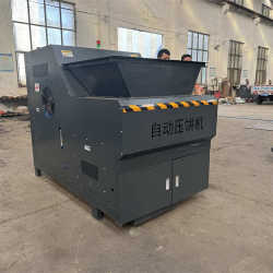 Small hydraulic lathe iron pin cake press, ball mill cast iron chip metal cake press, filament pig iron chip briquetting machine