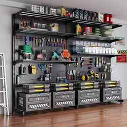 Xinjiang  Hole Board Storage Rack, Floor-Standing Vertical Hardware Tool Storage Rack, Sports Equipment Metal No-Drill Installation