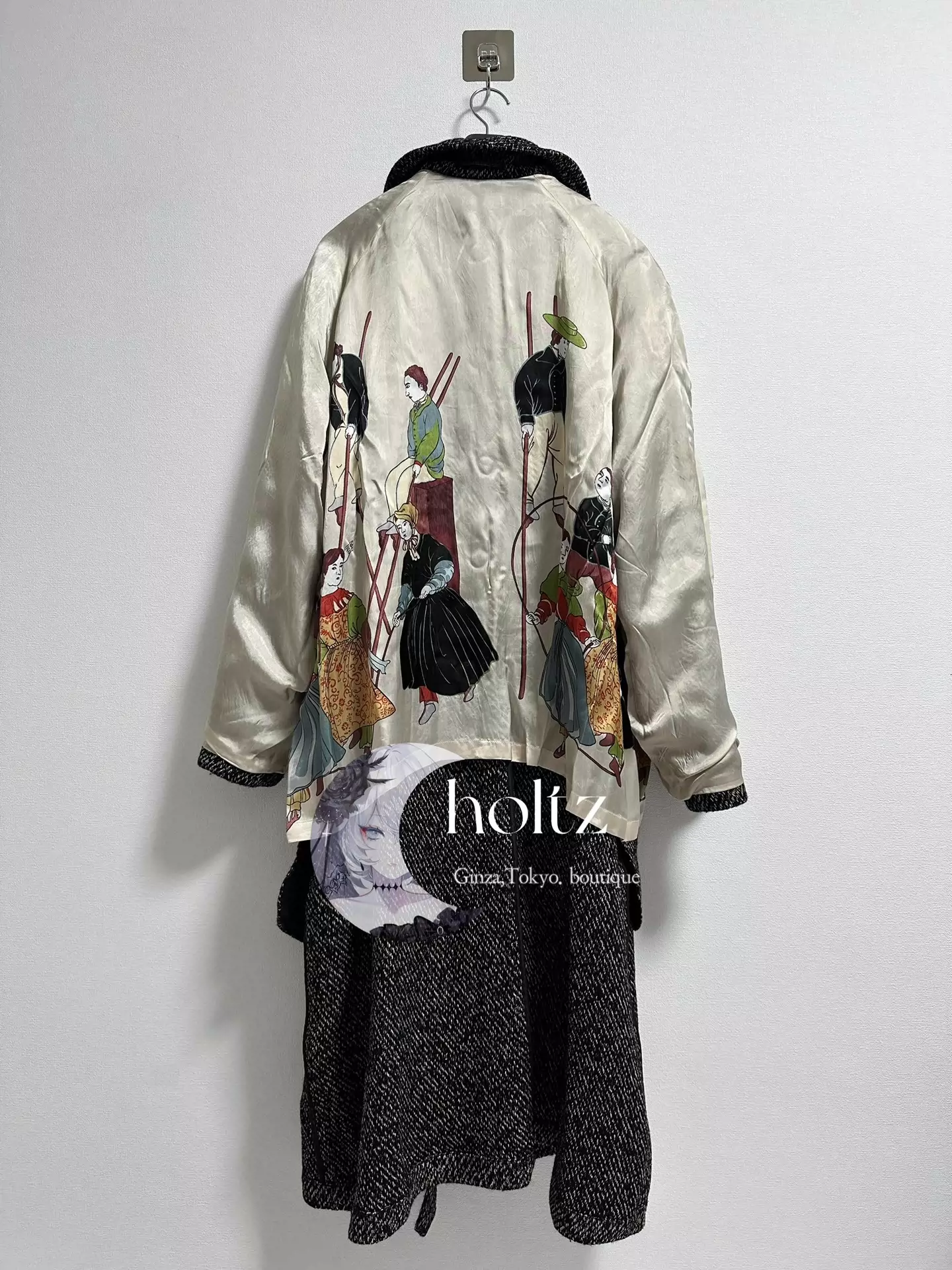 Yohji Yamamoto 95aw 鹿鸣馆复刻花呢大衣-Taobao