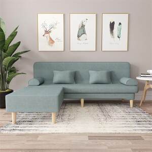 Sofa small apartment rental house Sofa bed dual -useable double -person simplicity net red living room fabric lazy sofa