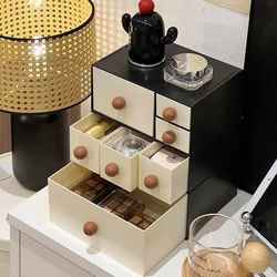 Drawer-Type Cosmetics Storage Box, Desktop High-End Dressing Table Storage Rack, Large-Capacity Facial Mask and Skin Care Product Storage Cabinet