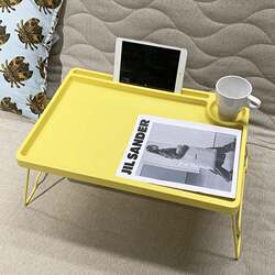Folding Coffee Table, Small Table for Bed, Foldable Small Table for Dormitory, Computer Desk, Bay Window Table, Mobile Dining Table, Lazy Person's Study Table
