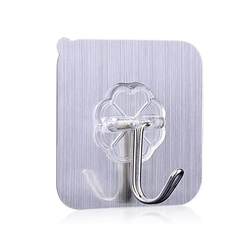 Stainless steel seamless transparent hook punched kitchen sticky hook