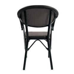 Wholesale aluminum alloy outdoor chairs commercial street milk tea shop balcony leisure chair cafe mesh metal chair