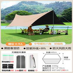 Canopy outdoor large vinyl camping tent camping picnic awning rainproof sun protection full set of equipment special shape