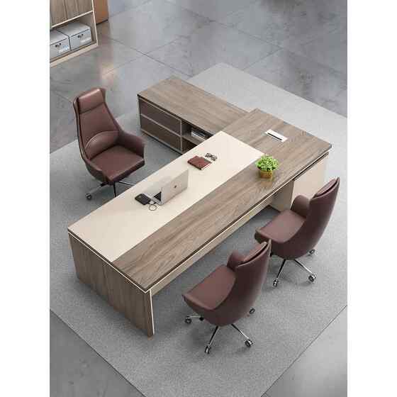 
Boss desk desk simple modern office furniture president manager office table and chair combination single executive desk