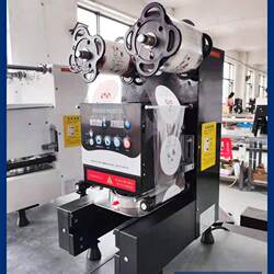 Commercial Milk Tea Sealing Machine, Full Set of Automatic Cup Sealing Machine for Soy Milk, Milk Tea Shop Sealing Machine, Beverage Film Sealing Machine