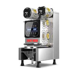 Sealing Machine, Fully Automatic Multi-Caliber Cup Sealing Machine, Hot and Cold Sealing Film Machine for Milk Tea and Coffee Shops, Paper-Plastic Takeout Leak-Proof