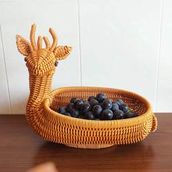 Wicker Woven Baskets, Bamboo Baskets, Rattan Woven Bamboo Baskets, Decorative Storage Baskets, Animal Egg Trays, Handmade Trays, Creative Tableware