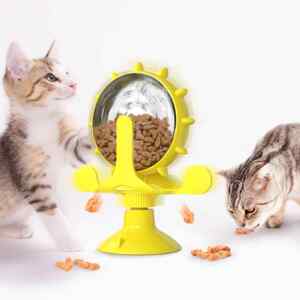 
Toy dog cat feeding inactive wheel toy pet leaking food
