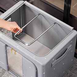 Japanese Hua Da Thickened Steel Frame Clothing Storage Box, Household Fabric Wardrobe for Storing Quilts, Foldable Clothing Organizer Box