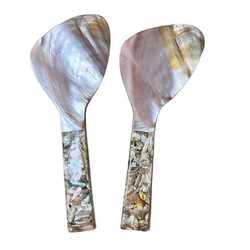 Shell rice spoon wholesale large rice spoon fork spoon soup spoon rice spoon natural handmade retro fork spoon household tableware rice spoon