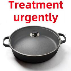 Cast Iron Frying Pan, Thickened Cast Iron Skillet, Iron Pan Suitable for Induction Cookers and Gas Stoves, Suitable for Traditional Household Non-Stick Pans