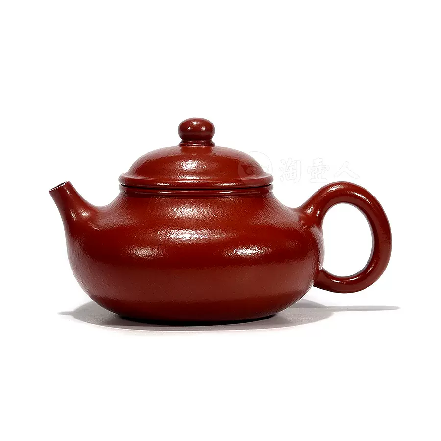 張晨燁全手工紫砂壺朱泥逸公高梨壺宜興紫砂小品壺