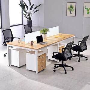 
Office furniture staff desk and chair combination screen desk four 4-seat booth simple modern staff computer desk
