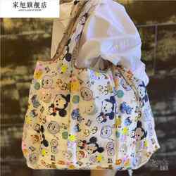 Japanese Large Cartoon Foldable Portable Supermarket Shopping Bag Grocery Bag Large Capacity Eco-Friendly Tote Bag