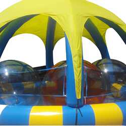 Outdoor large inflatable shade pool children's water park mobile round swimming pool sun protection mobile covered tent pool