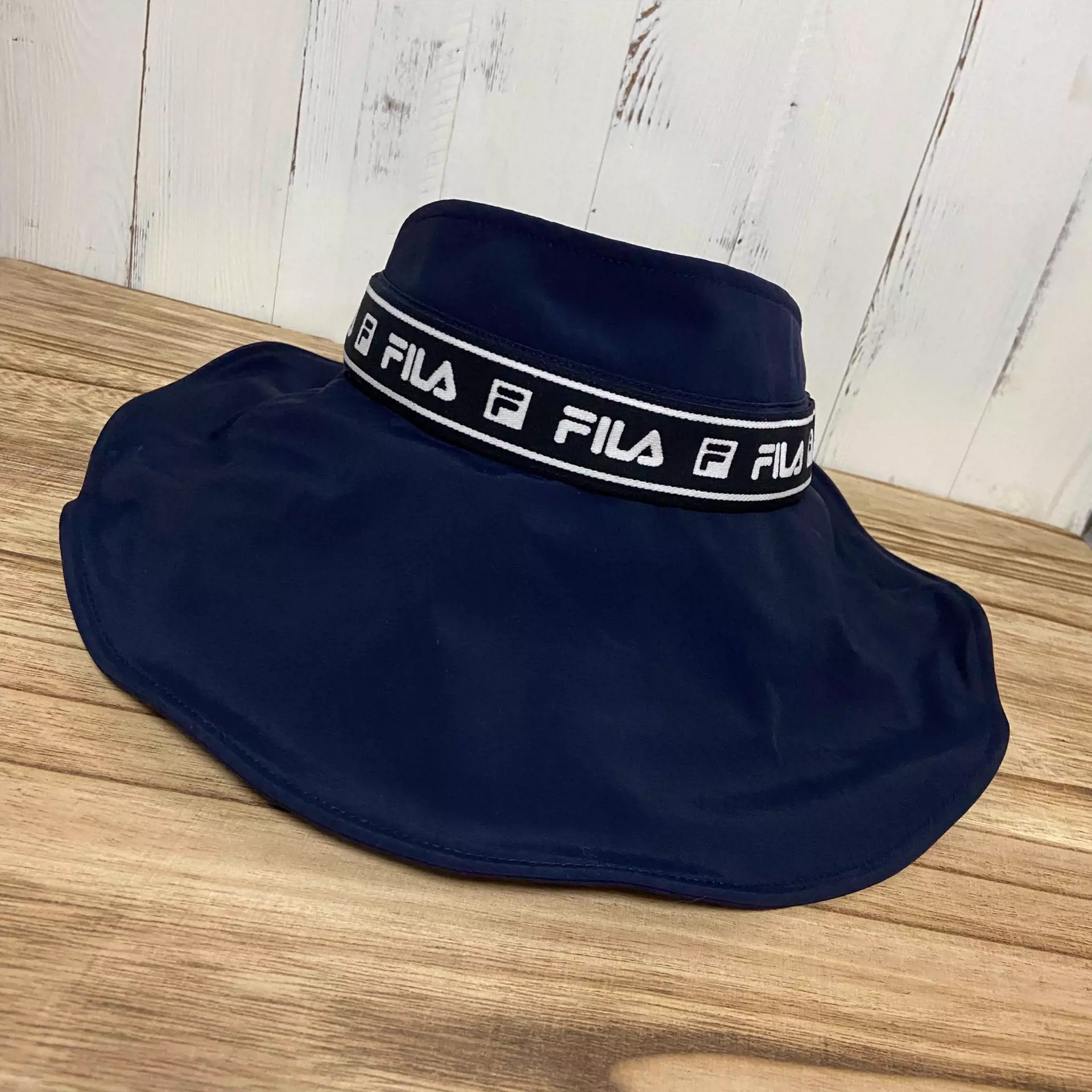 Fila女款高尔夫空顶帽子斐乐golf运动遮阳帽藏蓝色-Taobao