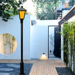 Courtyard die-cast LED park road lighting Chinese style landscape outdoor aluminum lamp lampshade lamp head courtyard waterproof
