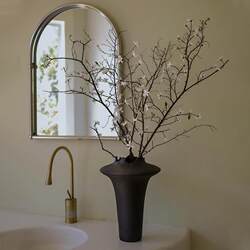 Artificial Green Plants with Vintage-Style Pear Branches for Desktop Floral Arrangements, Indoor Entryway, Dining Table, Windowsill, Everlasting Flowers, Fake Flowers