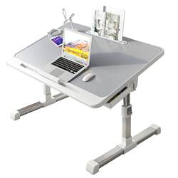 Mobile bed desk dormitory upper bunk small table foldable lift computer notebook student study lazy bay window